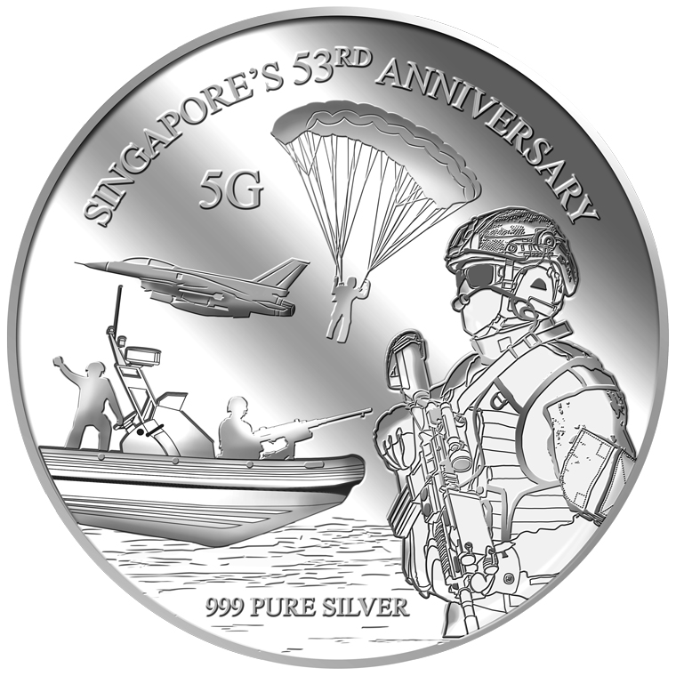5g SG 53rd Anniversary Silver Medallion (YEAR 2018)