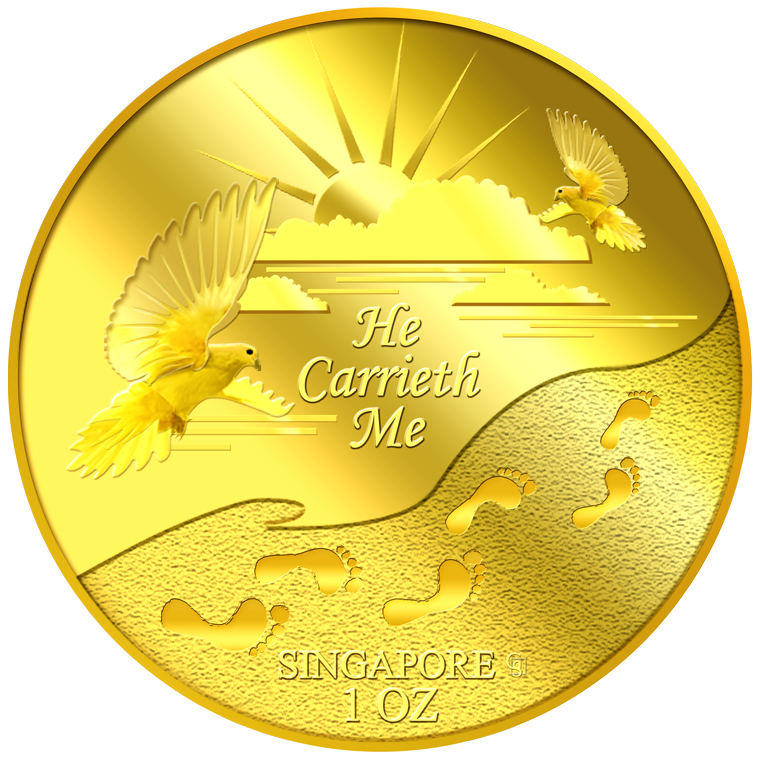 1oz He Carrieth Me Gold Medallion (5TH LAUNCH)