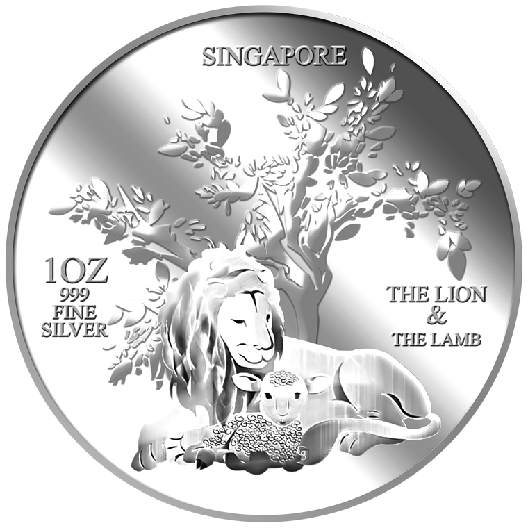 1oz The Lion and the Lamb Silver Medallion (1ST LAUNCH)