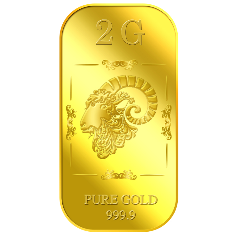 2g Golden Ram Gold Bar