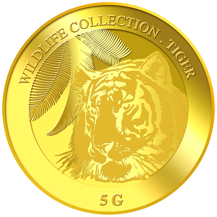 5g Tiger Gold Medallion