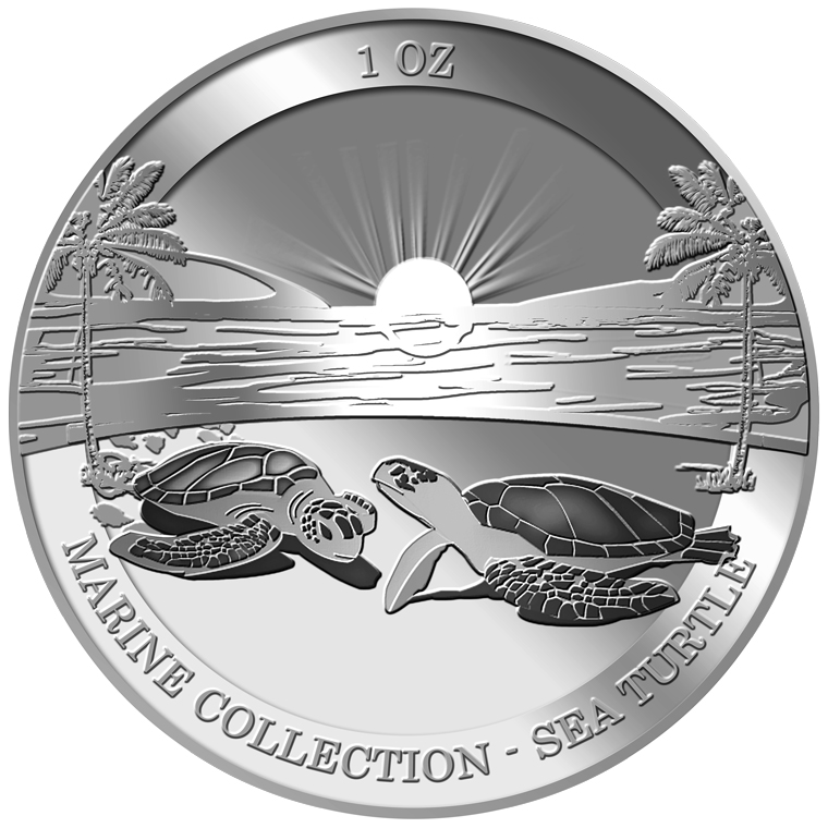 1oz Sea Turtle Silver Medallion