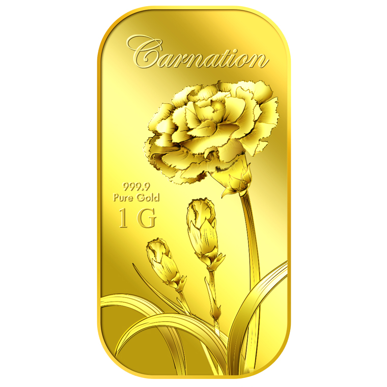 1g Carnation Gold Bar 