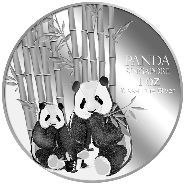 1Oz SG Giant Panda (Series 1) Silver Medallion
