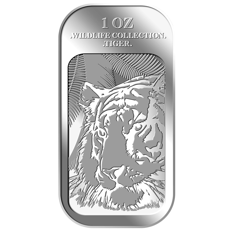 1oz Golden Tiger Silver Bar