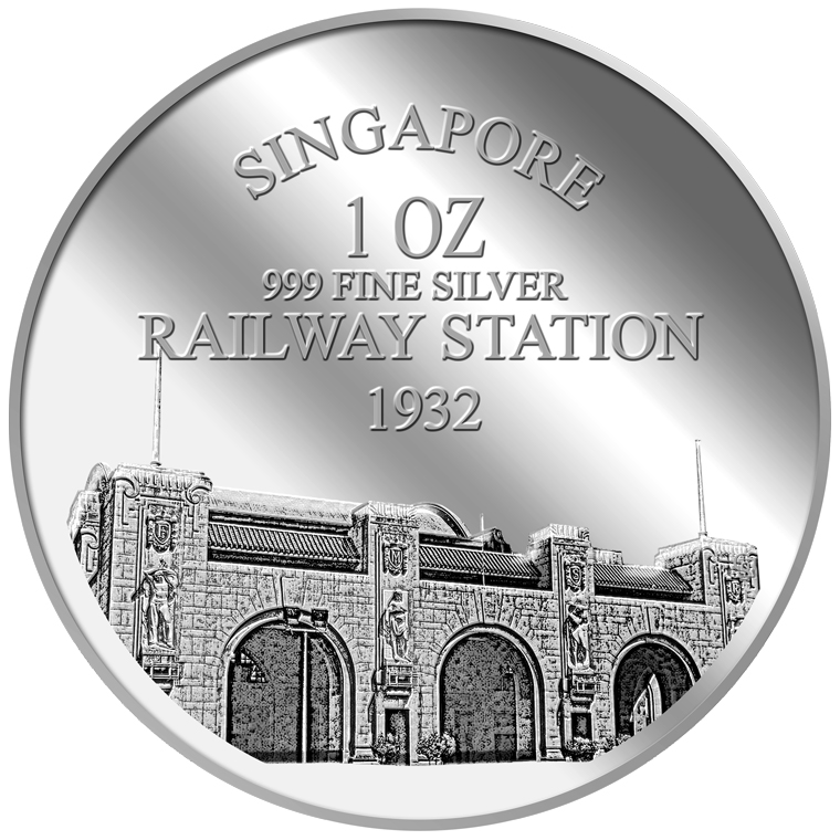 1oz SG Tanjong Pagar Railway Station Silver Medallion