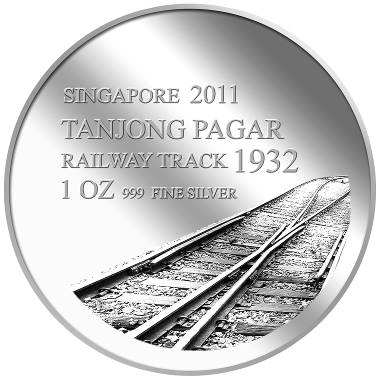 1oz SG Tanjong Pagar Railway Track Silver Medallion