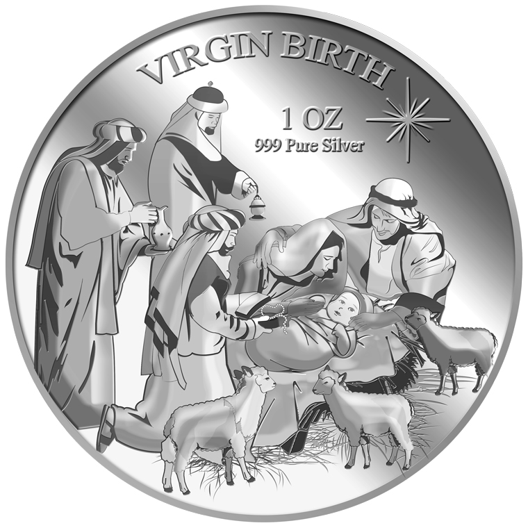 1oz Virgin Birth Silver Medallion (11TH LAUNCH)