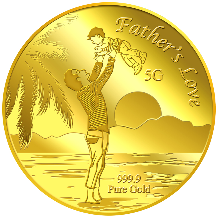 5g 2018 Father's Love Gold Medallion