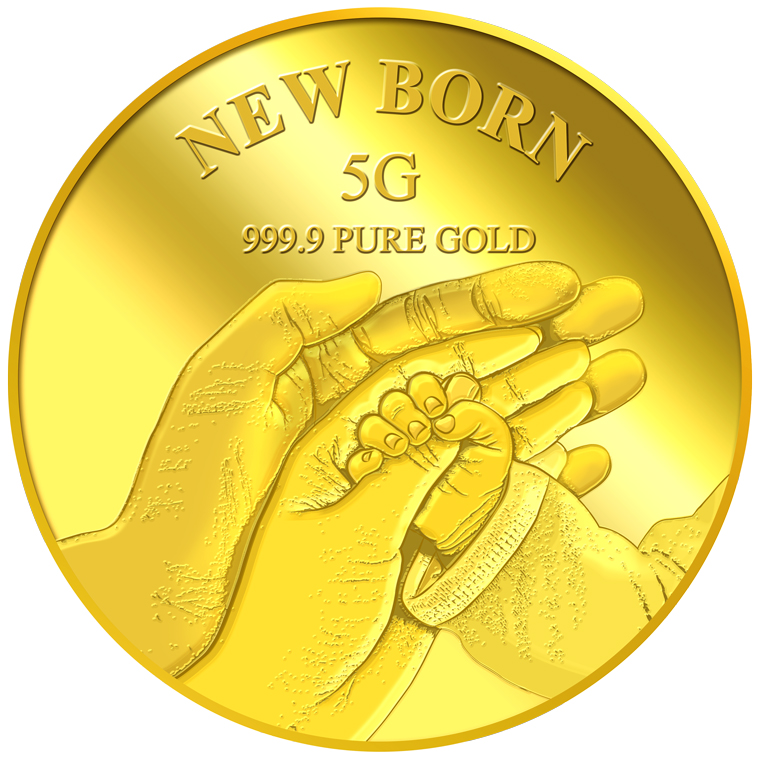 5g New Born Gold Medallion