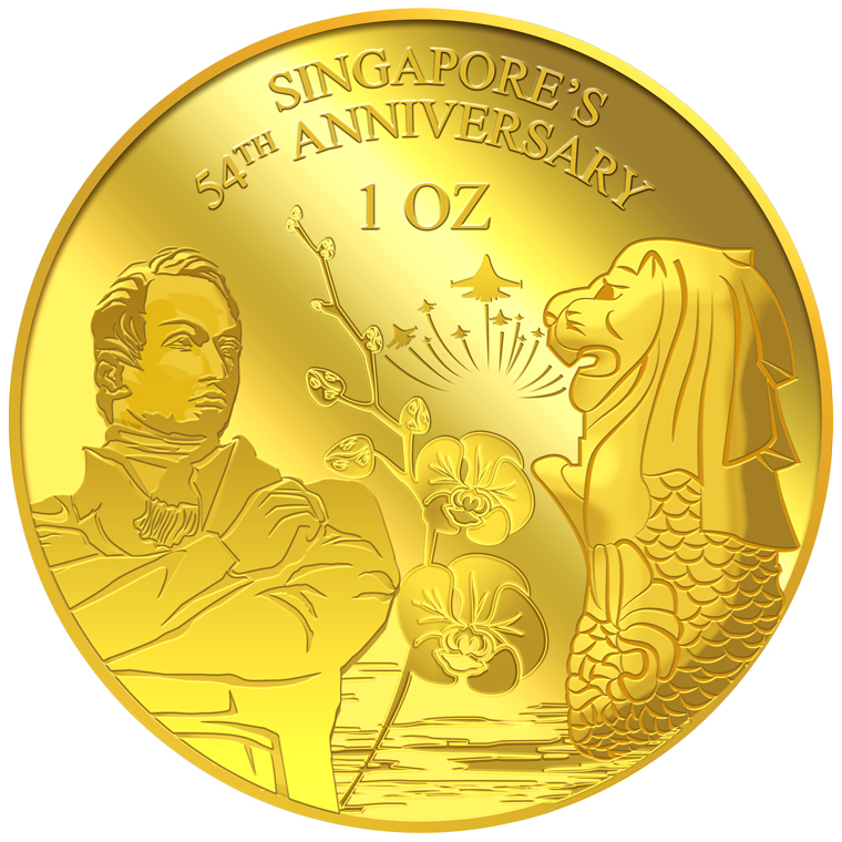 1oz SG 54th Anniversary Gold Medallion (YEAR 2019)