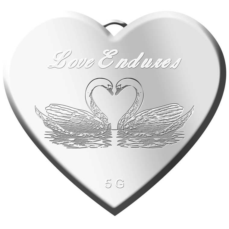 5g Love Endures Silver Pendant
