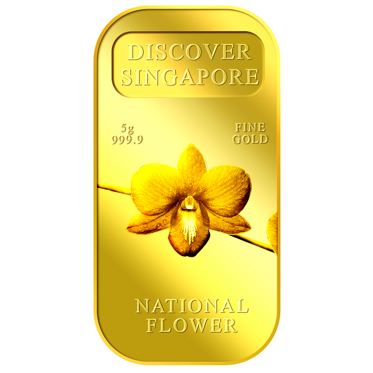 5g SG National Flower Gold Bar