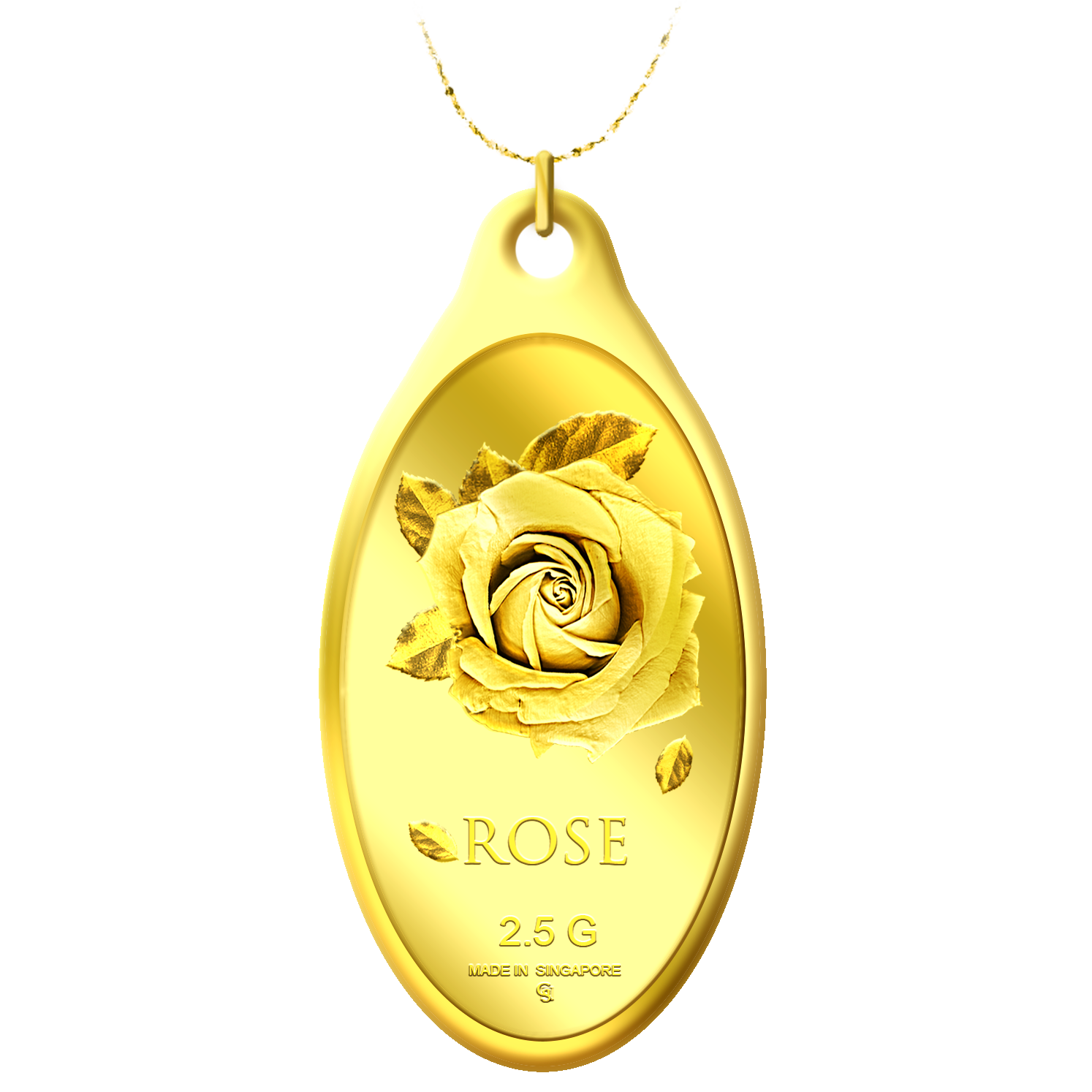 2.5g Big Rose (Series 1) Gold Pendant