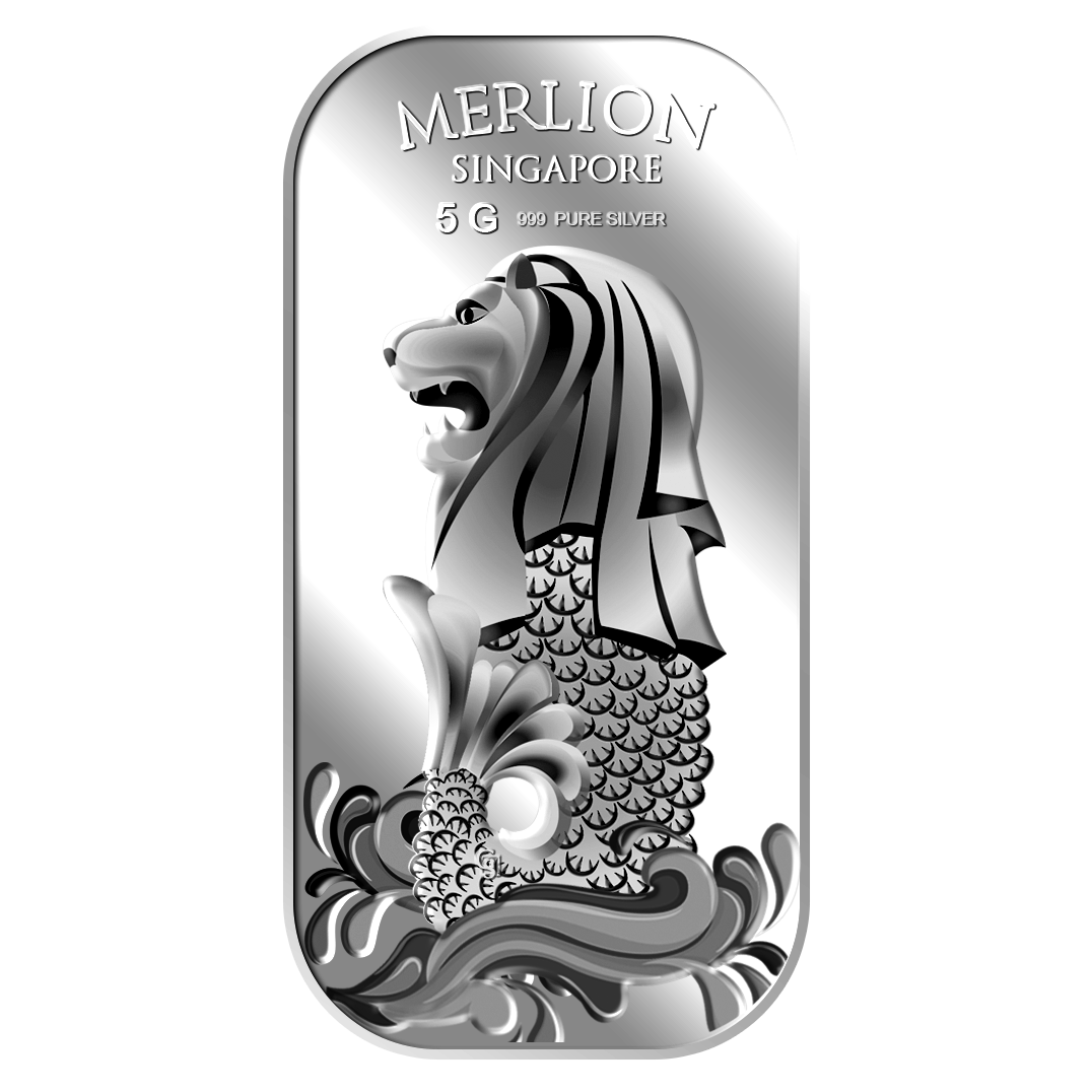 5g SG Merlion Sea Silver Bar