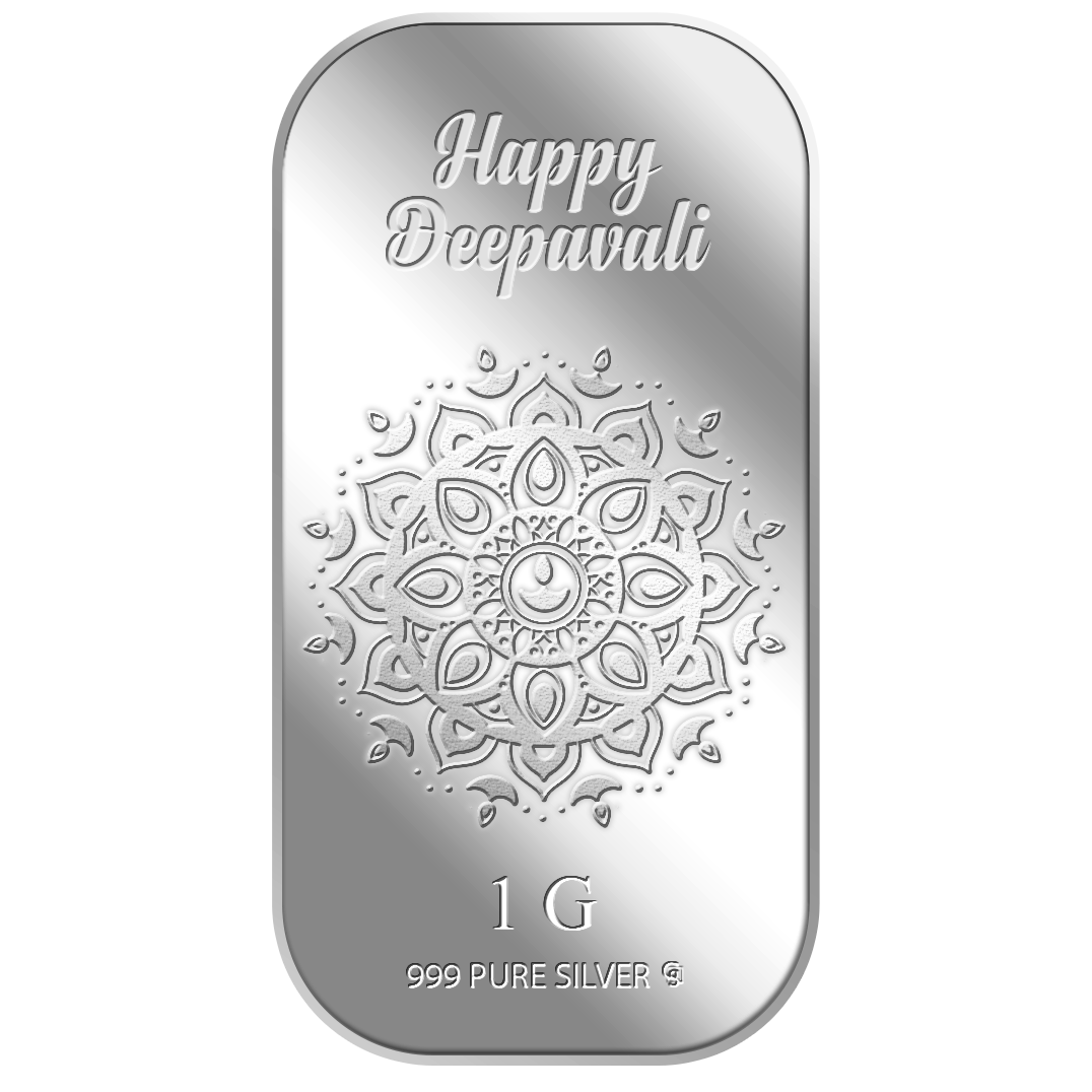 1g 2022 Deepavali Rangoli Silver Bar