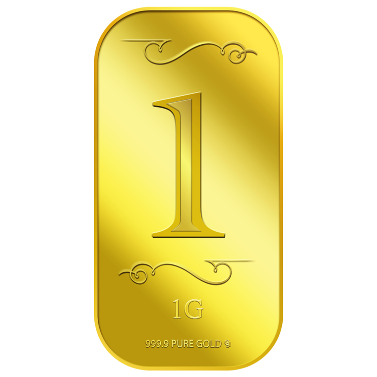 1g Number 1 Gold Bar