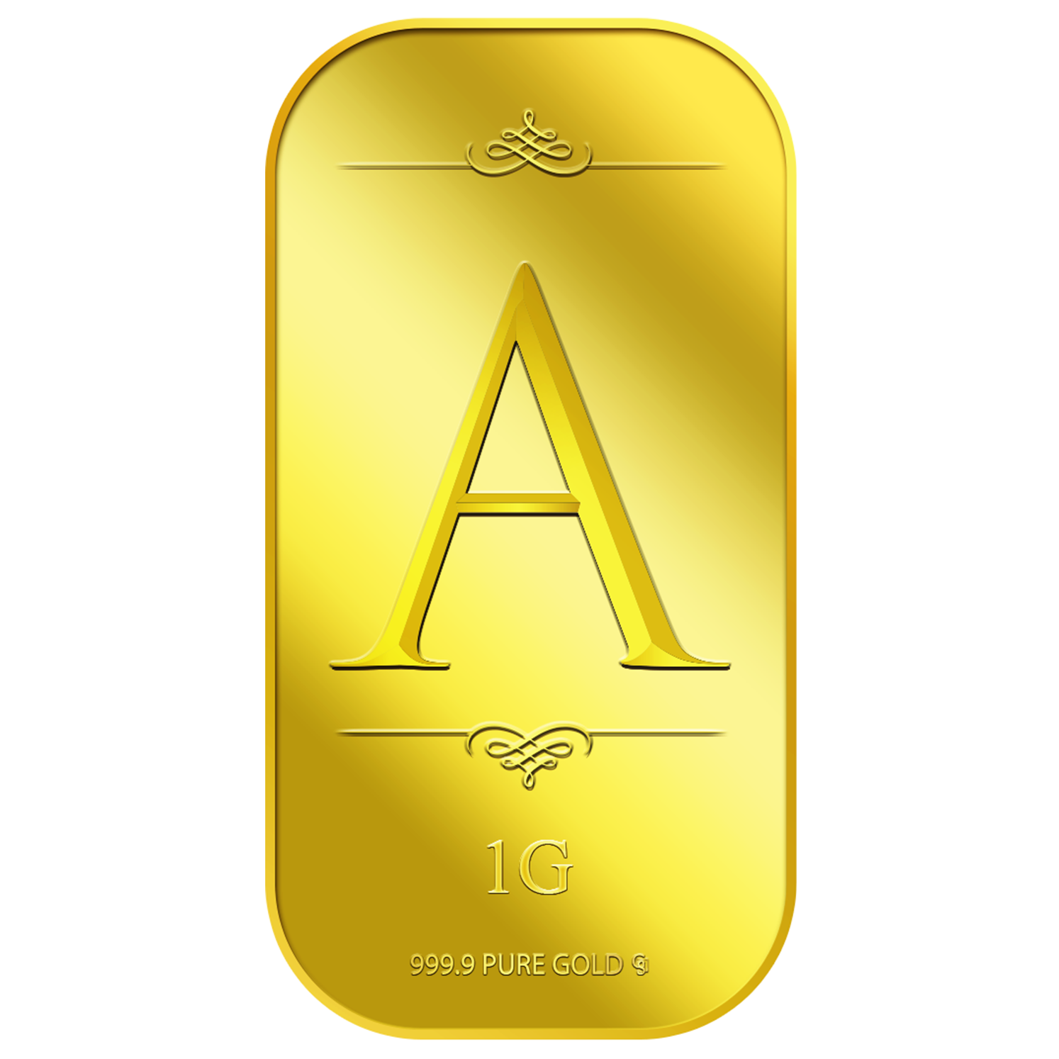 1g Alphabet A Gold Bar