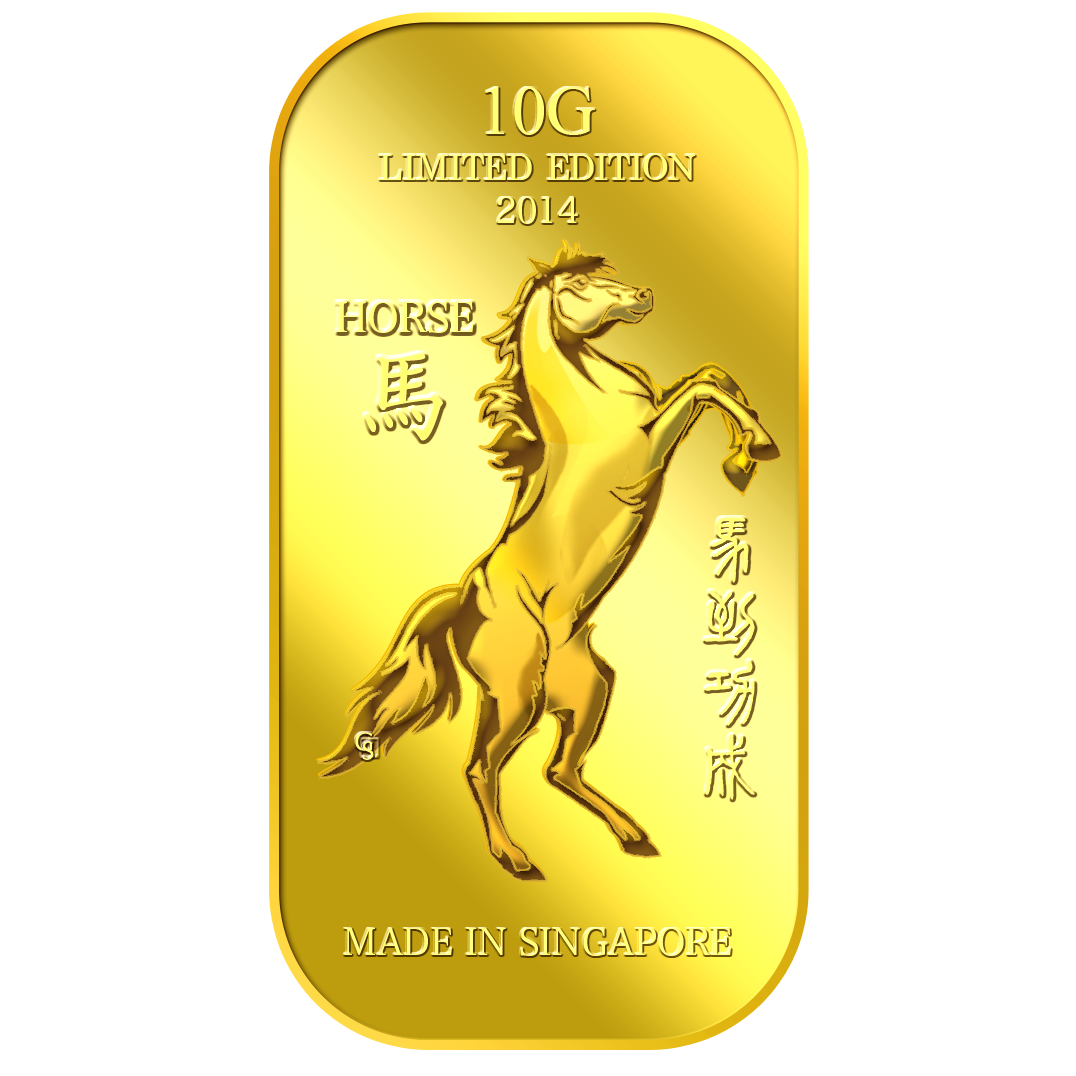 10g Golden Horse Gold Bar