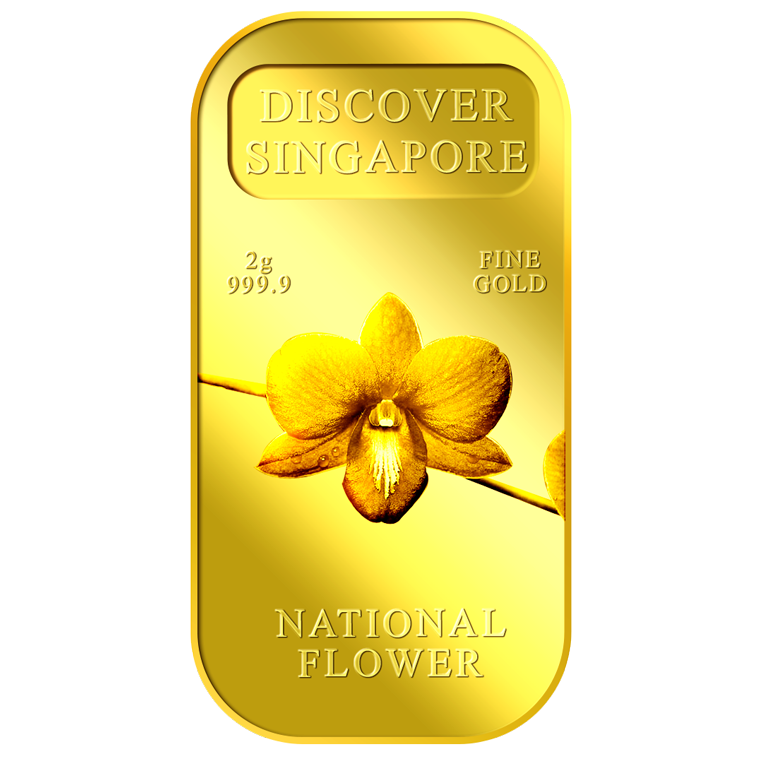 2g SG National Flower Gold Bar