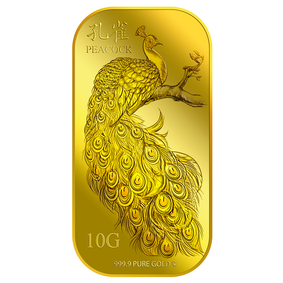 10g Golden Peacock Gold Bar