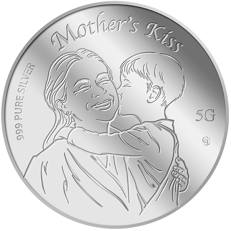 5g Mother's Kiss Silver Medallion