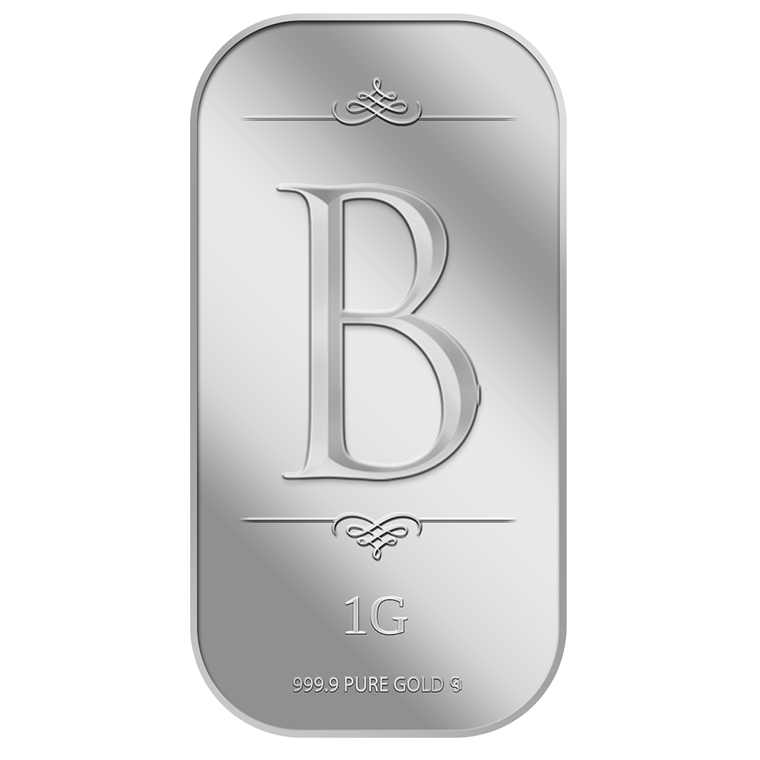 1g Alphabet B Silver Bar