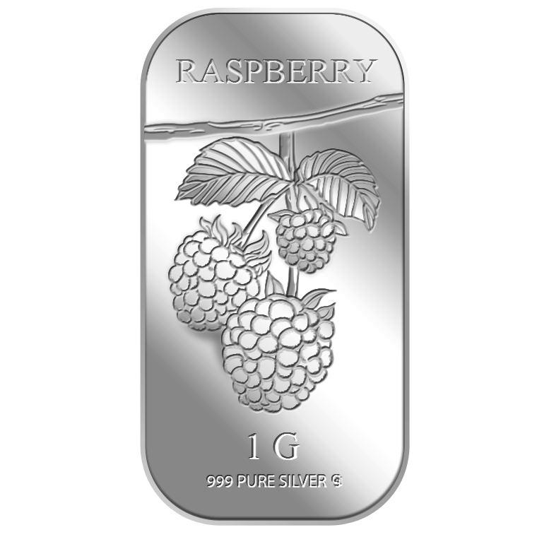 1g Raspberry Silver Bar