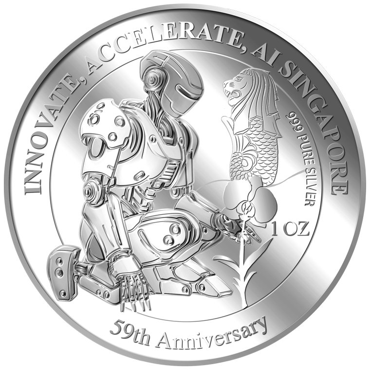 1oz SG 59th Anniversary Silver Medallion (Year 2024) (Coming Soon)