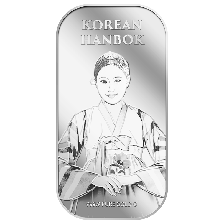 2g Korean Hanbok (Lady) Gold Bar